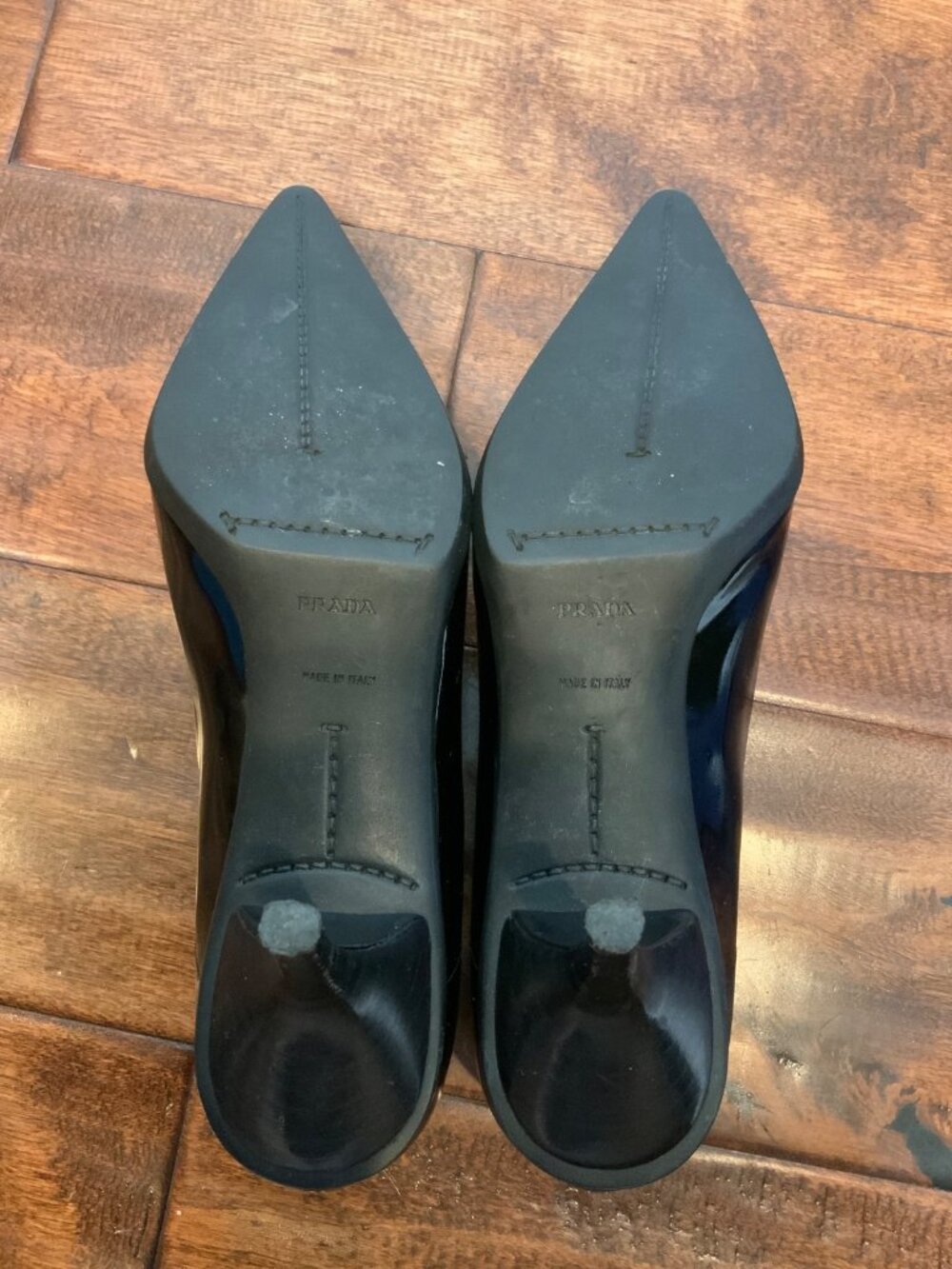 Prada Black Patent Leather Mary Jane Kitten Heels Size 8 | 38 - Picture 6 of 7
